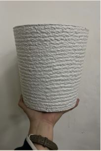 Decor Grey Stone Rustic Pot