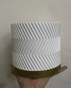 Decor White Stone Rustic Pot