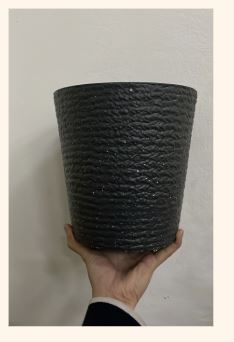 Decor Black Stone Rustic Pot